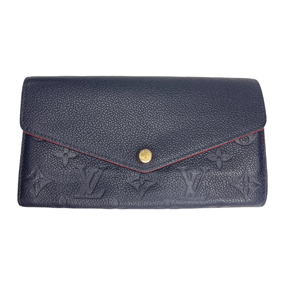 Louis Vuitton Empreinte Marine Rouge Sarah Wallet Snap Closure Spain Navy Red